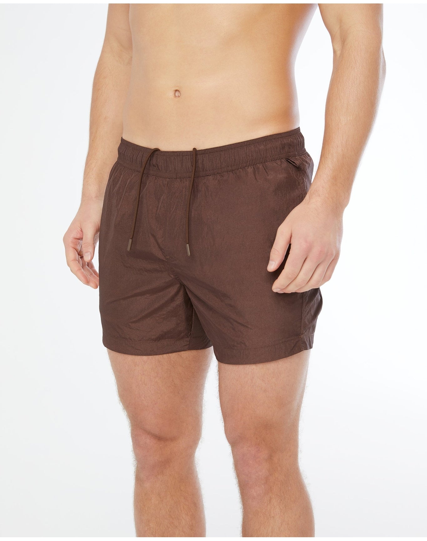 Men | Nylon Crinkle 5" Swim Trunk | Chocolate