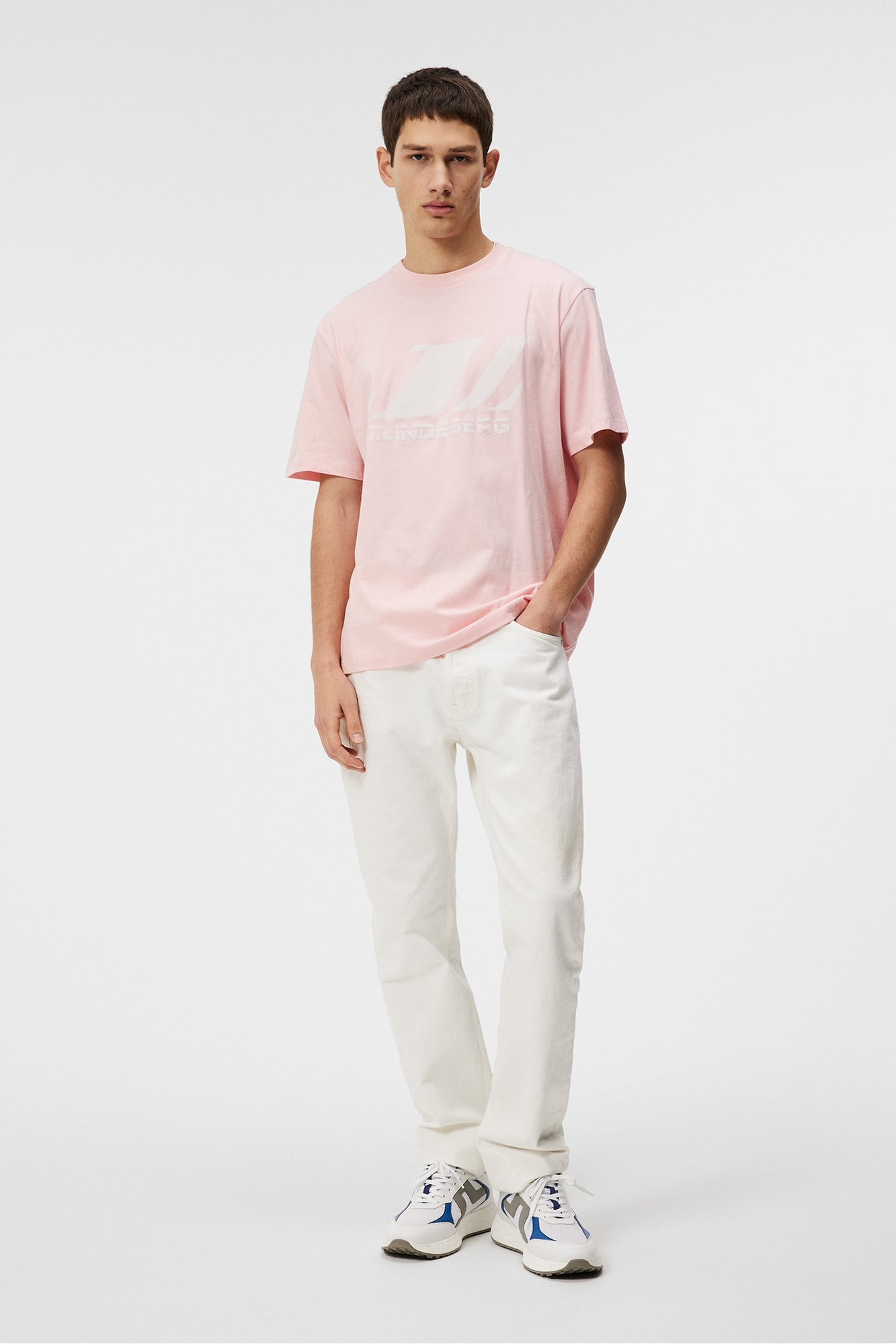 Men | Parcy Logo Tee | Powder Pink