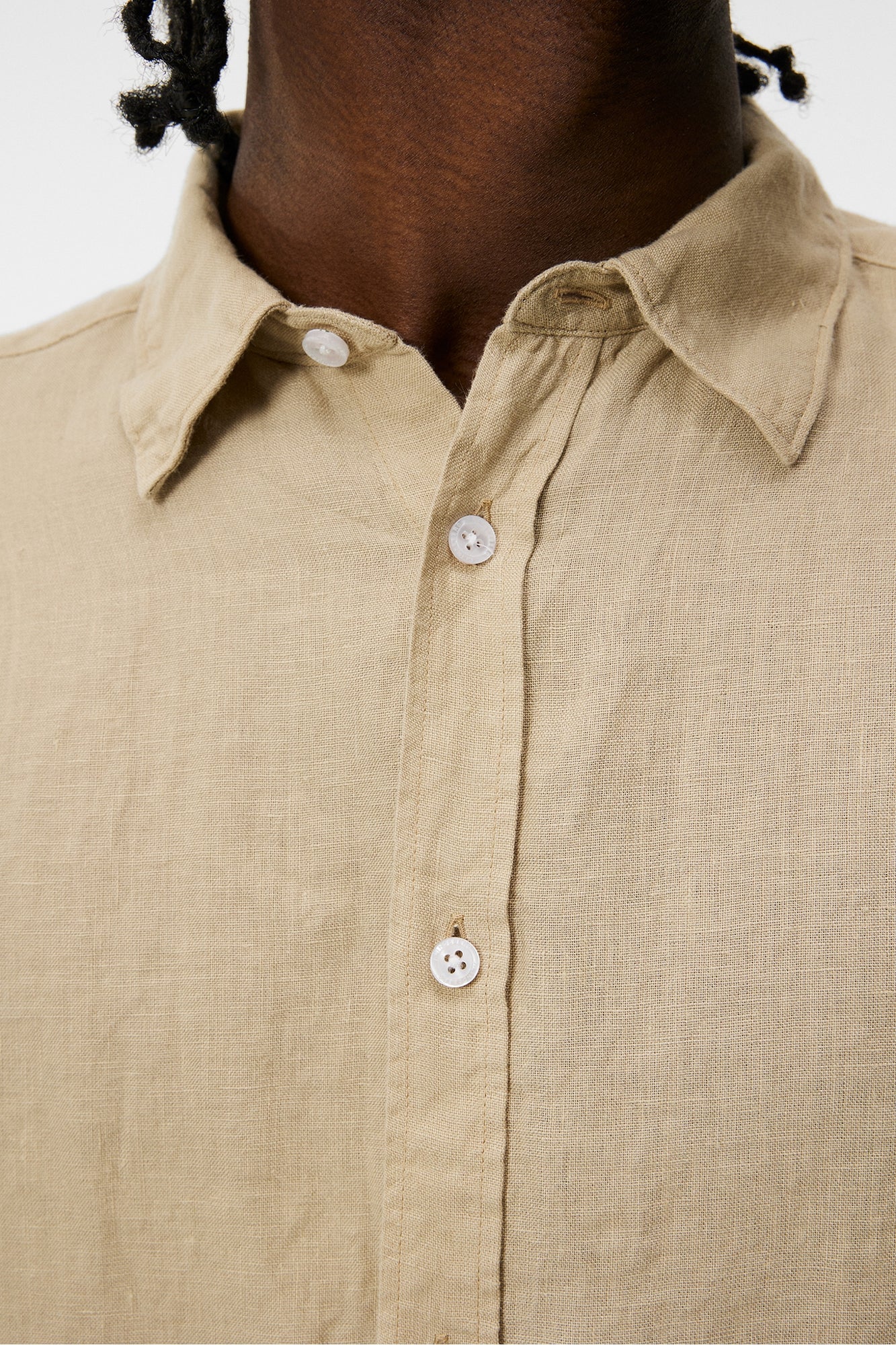 Men | Reg Ls Clean Linen Shirt | Safari Beige