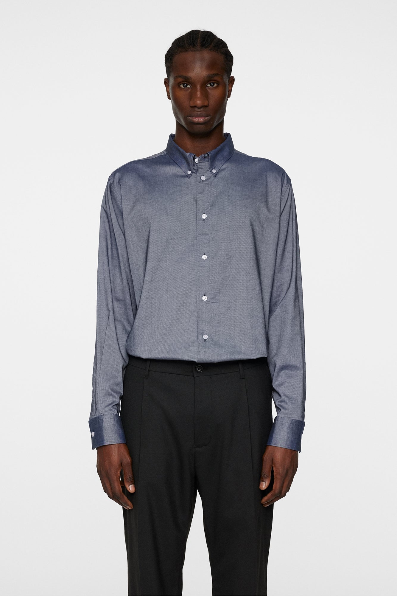 Men | Reg Stretch Oxford Shirt | JL Navy