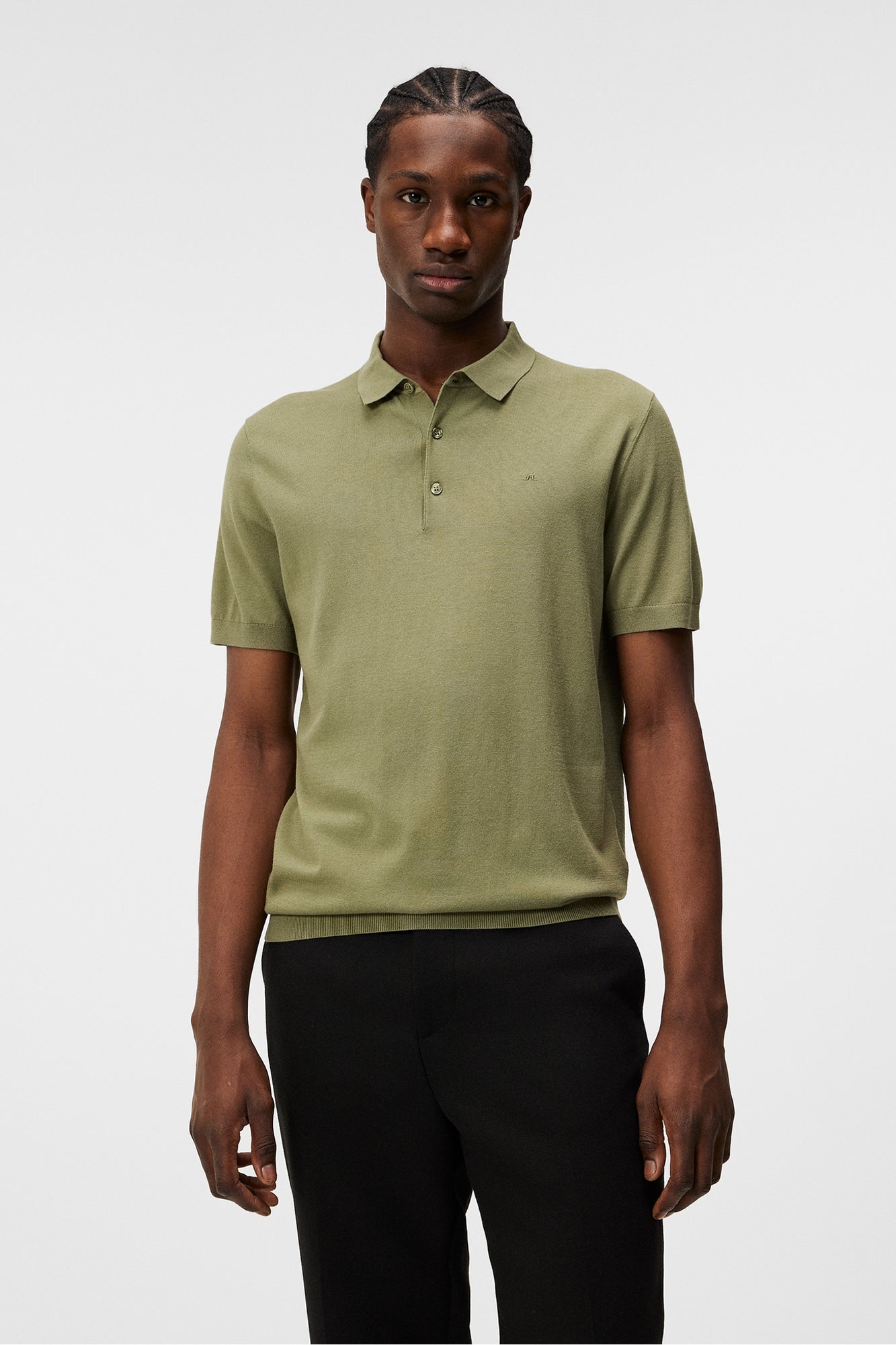 Men | Ridge Rayon Silk Polo | Oil Green