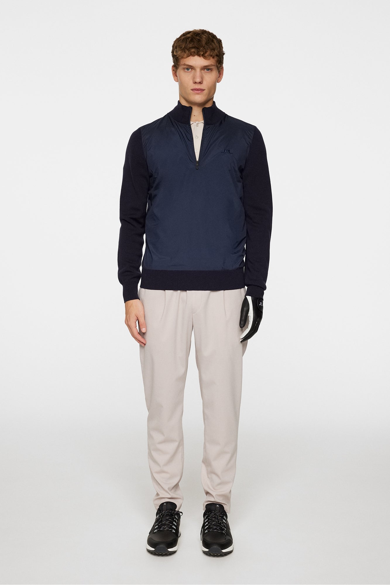 Men | Rob Hybrid Quarter Zip | JL Navy