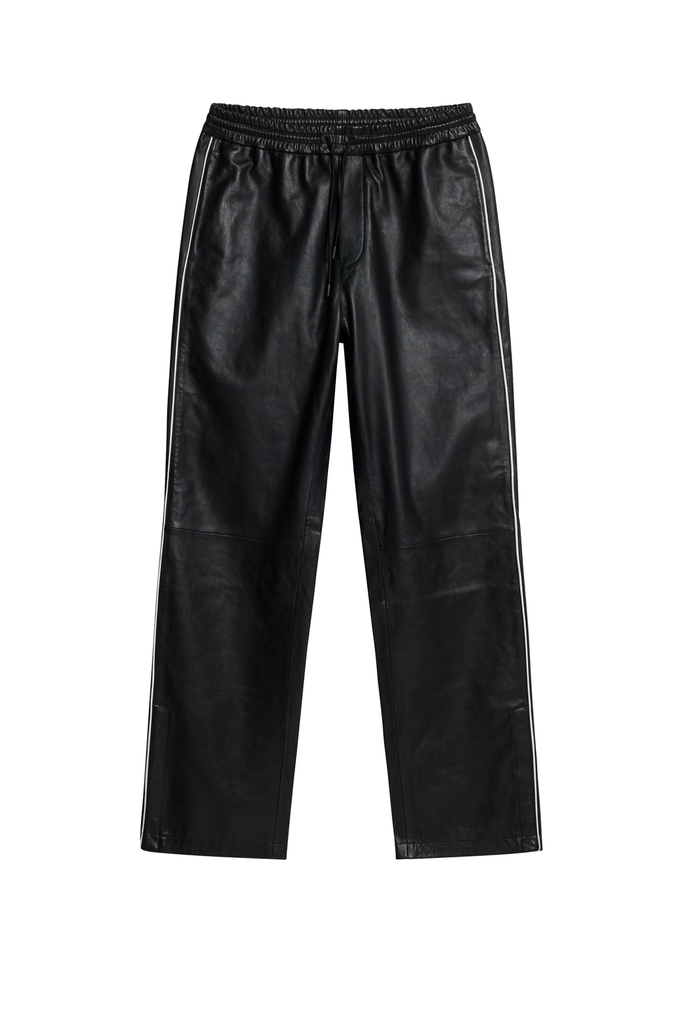 Men | Santo Leather Track Pants | Black