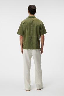 Men | Scottie Suede Overshirt | Oil Green