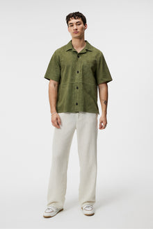 Men | Scottie Suede Overshirt | Oil Green