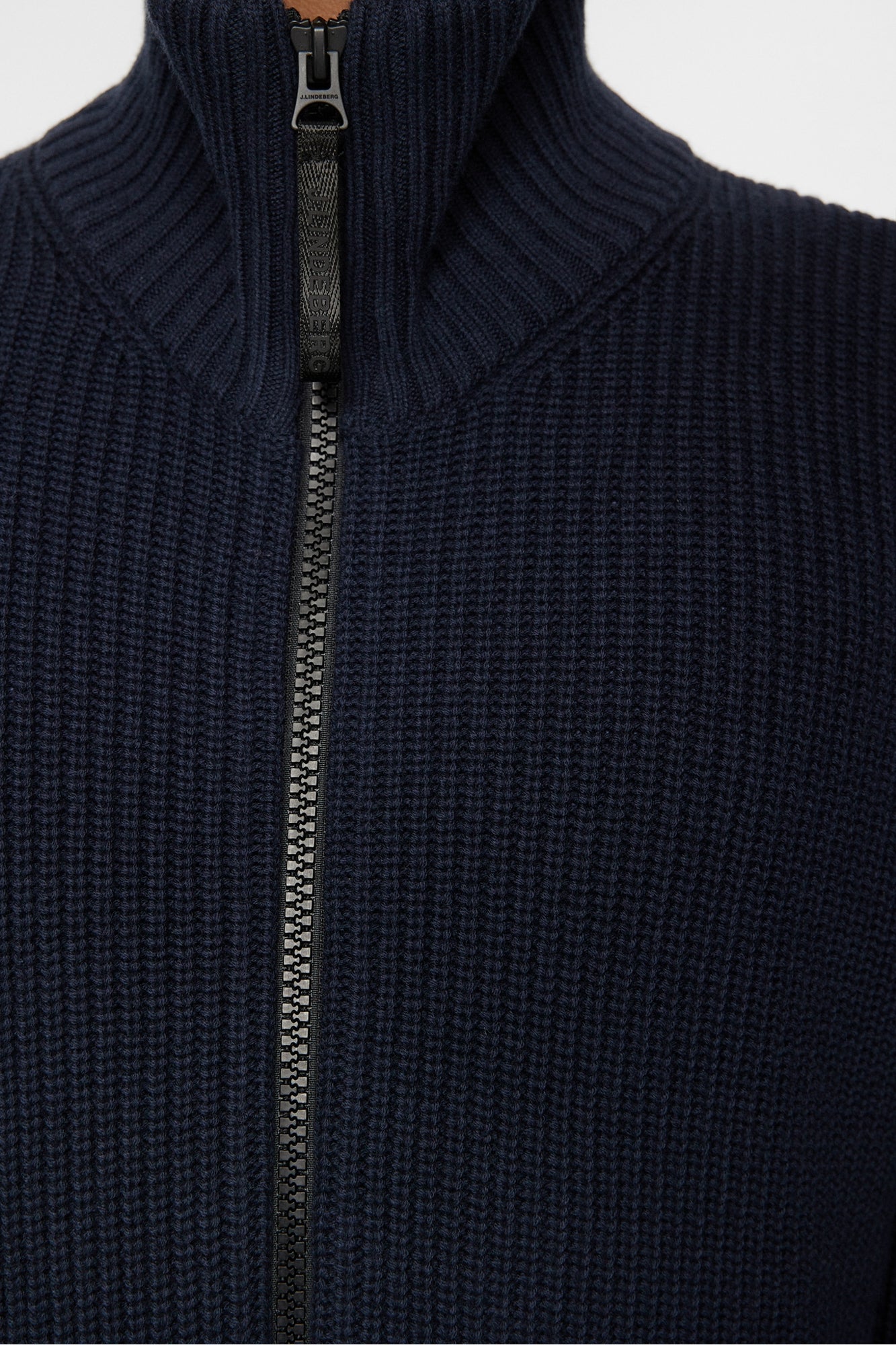 Men | Skyler Wool Blend Zip Cardigan | JL Navy