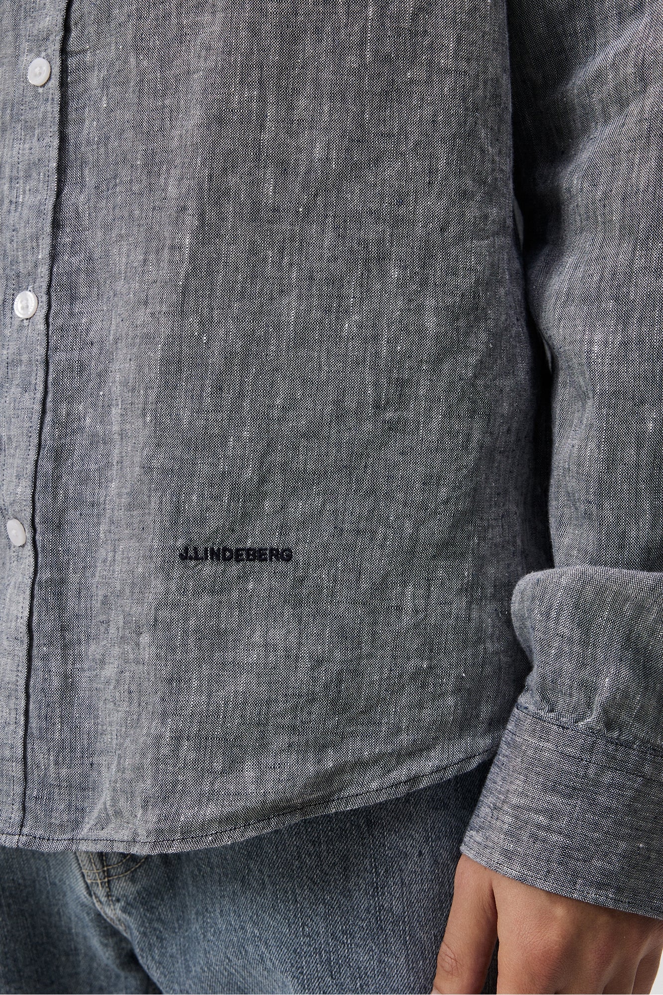 Men | Slils Linen Melange Shirt | JL Navy
