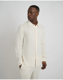 Men | Standard Long Sleeve Linen Shirt | Oat