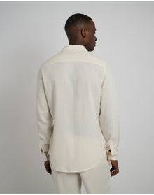Men | Standard Long Sleeve Linen Shirt | Oat