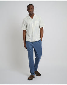 Men | Stretch Linen Pull On Pant | Vintage Indigo