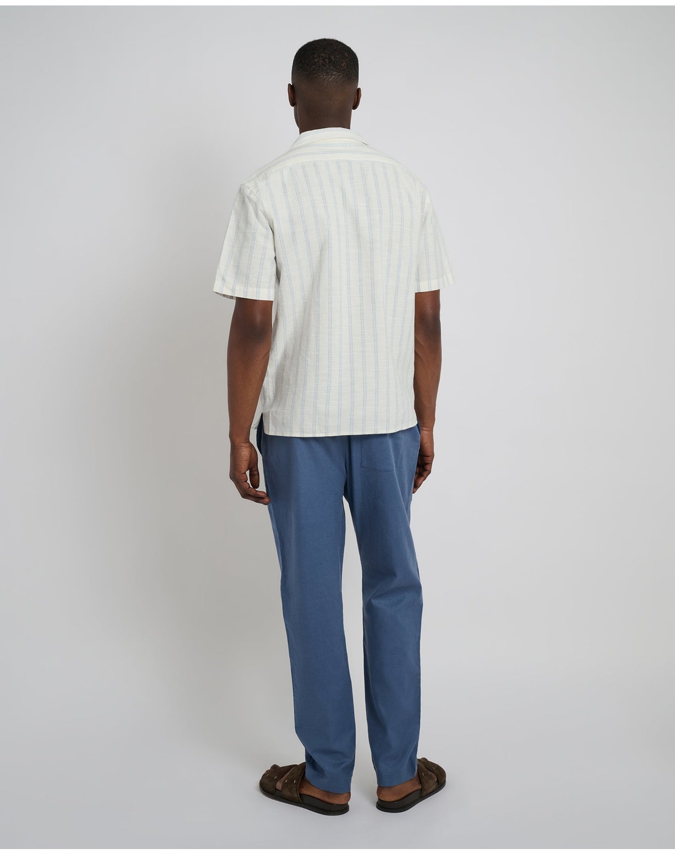 Men | Stretch Linen Pull On Pant | Vintage Indigo