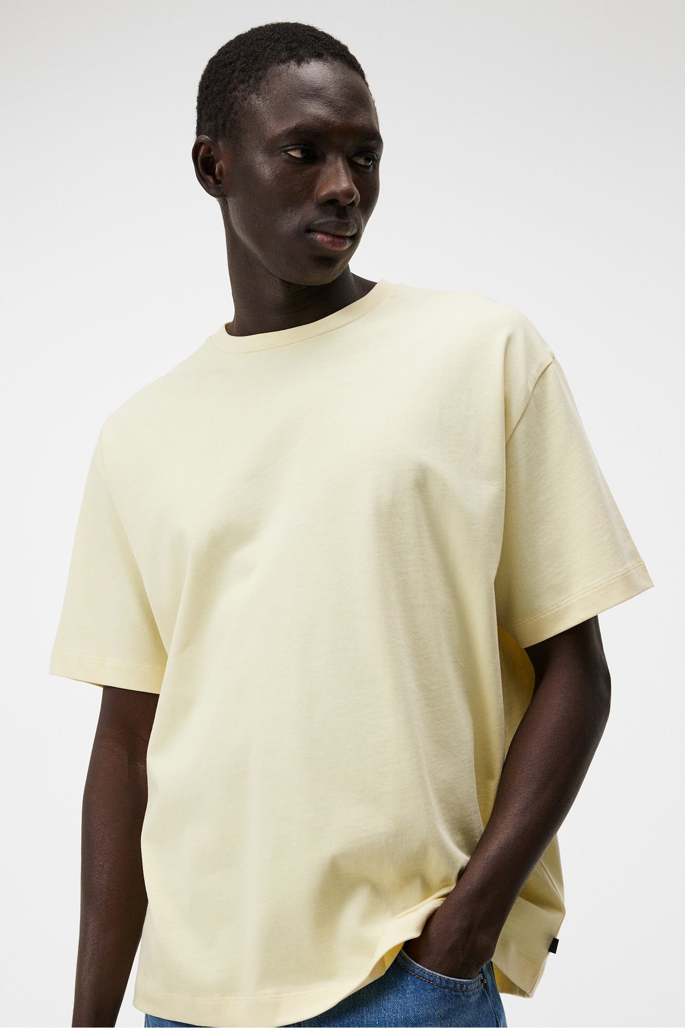 Men | Tjorn Boxy Heavyweight T-Shirt | Pear Sorbet