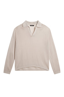 Men | Toni Open Collar Knit Polo | Moonbeam