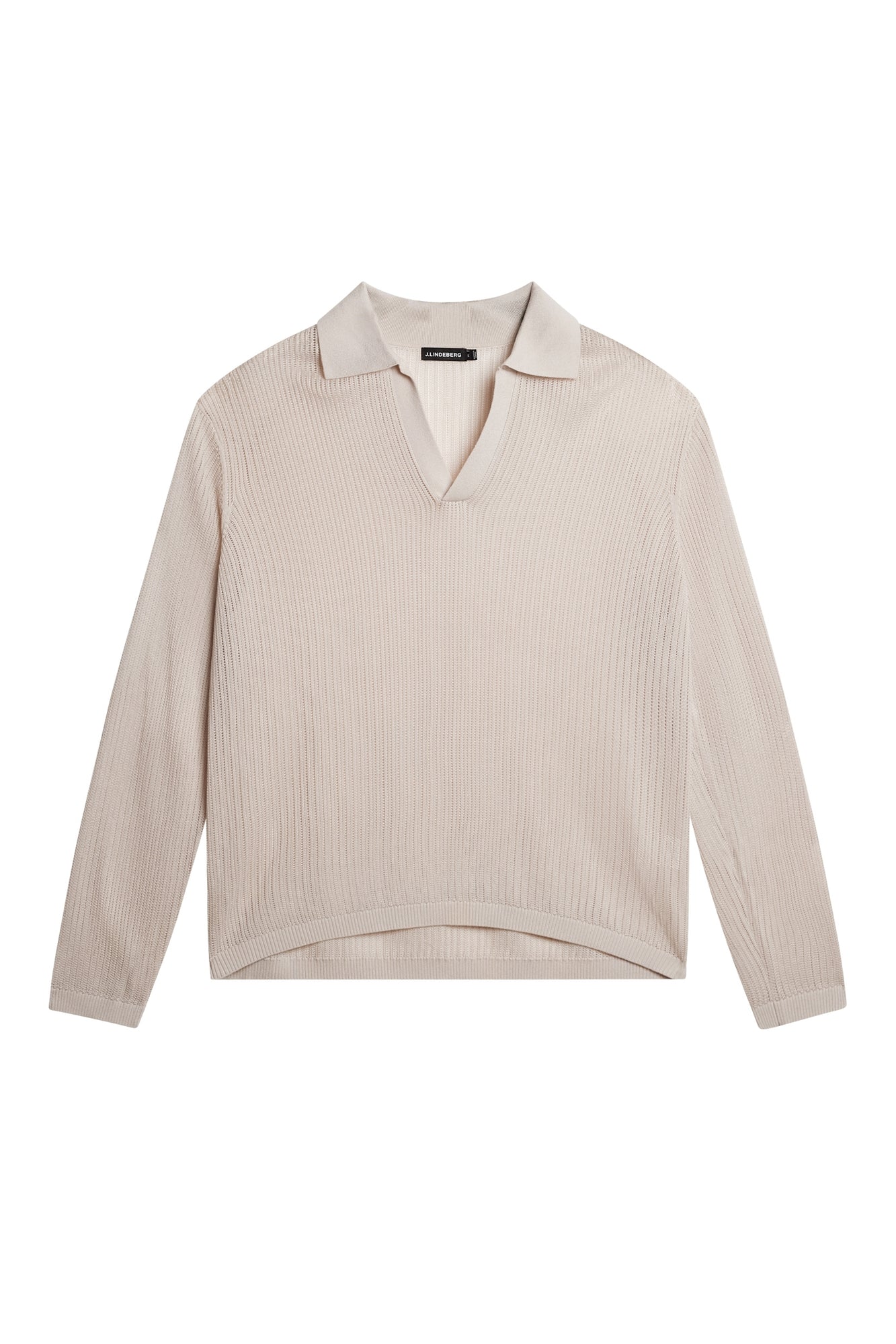 Men | Toni Open Collar Knit Polo | Moonbeam