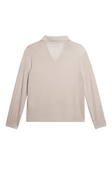 Men | Toni Open Collar Knit Polo | Moonbeam