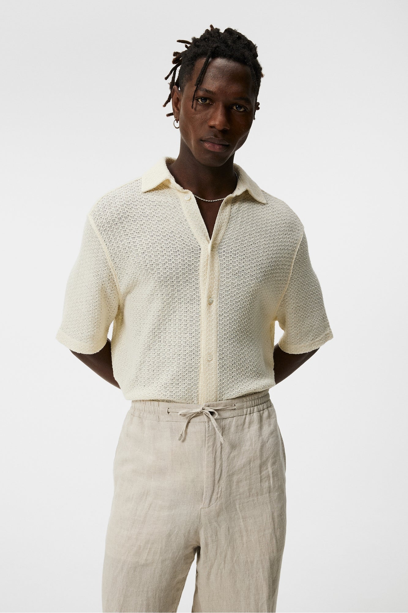 Men | Torpa Airy Structure Shirt | Cloud White (V2)