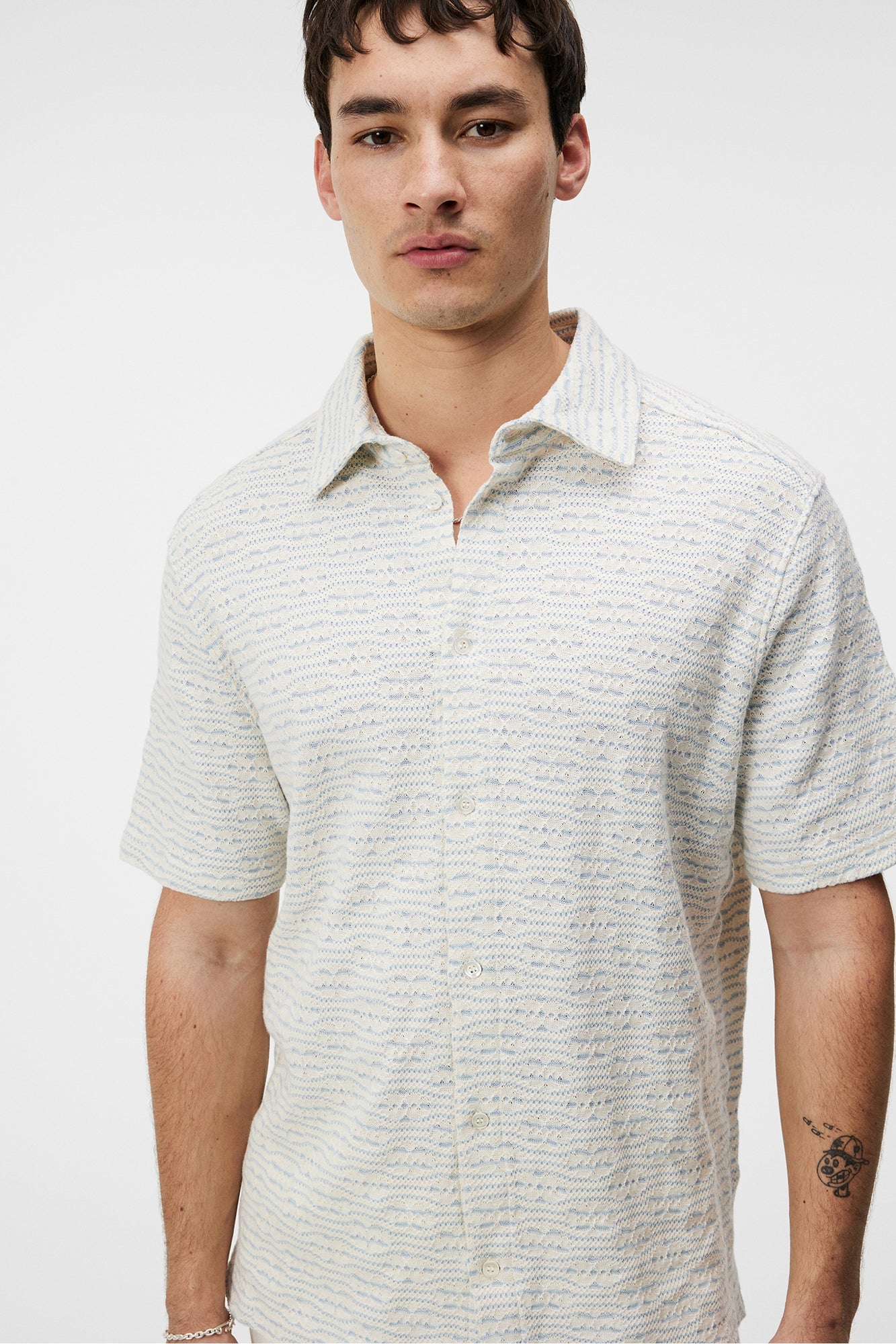 Men | Torpa Structure Shirt | Chambray Blue
