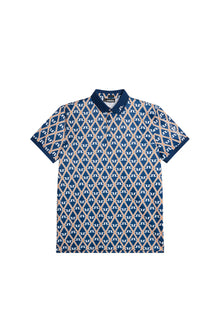 Men | Tour Tech Reg Fit Print Polo | Estate Blue Diamond