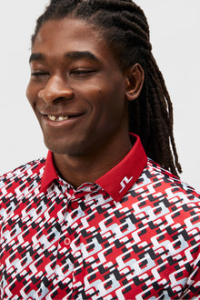 Men | Tour Tech Reg Fit Print Polo | Micro Bridge Cherry