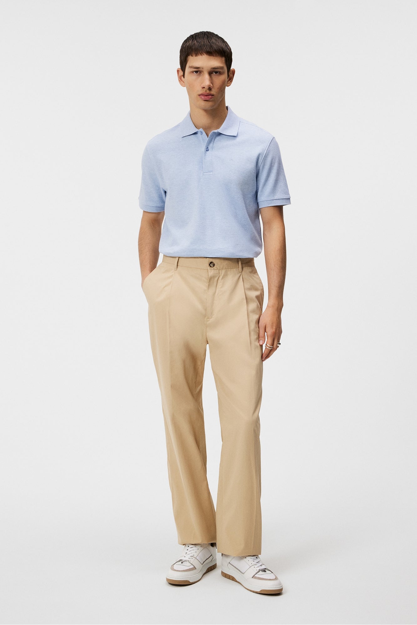 Men | Troy Polo Shirt | Chambray Blue Melange