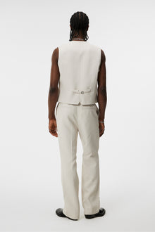 Men | Walid Double Weave Waistcoat | Moonbeam