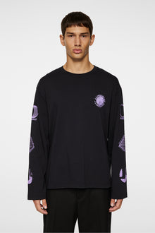 Men | Walsh Ls Print T-Shirt | Black