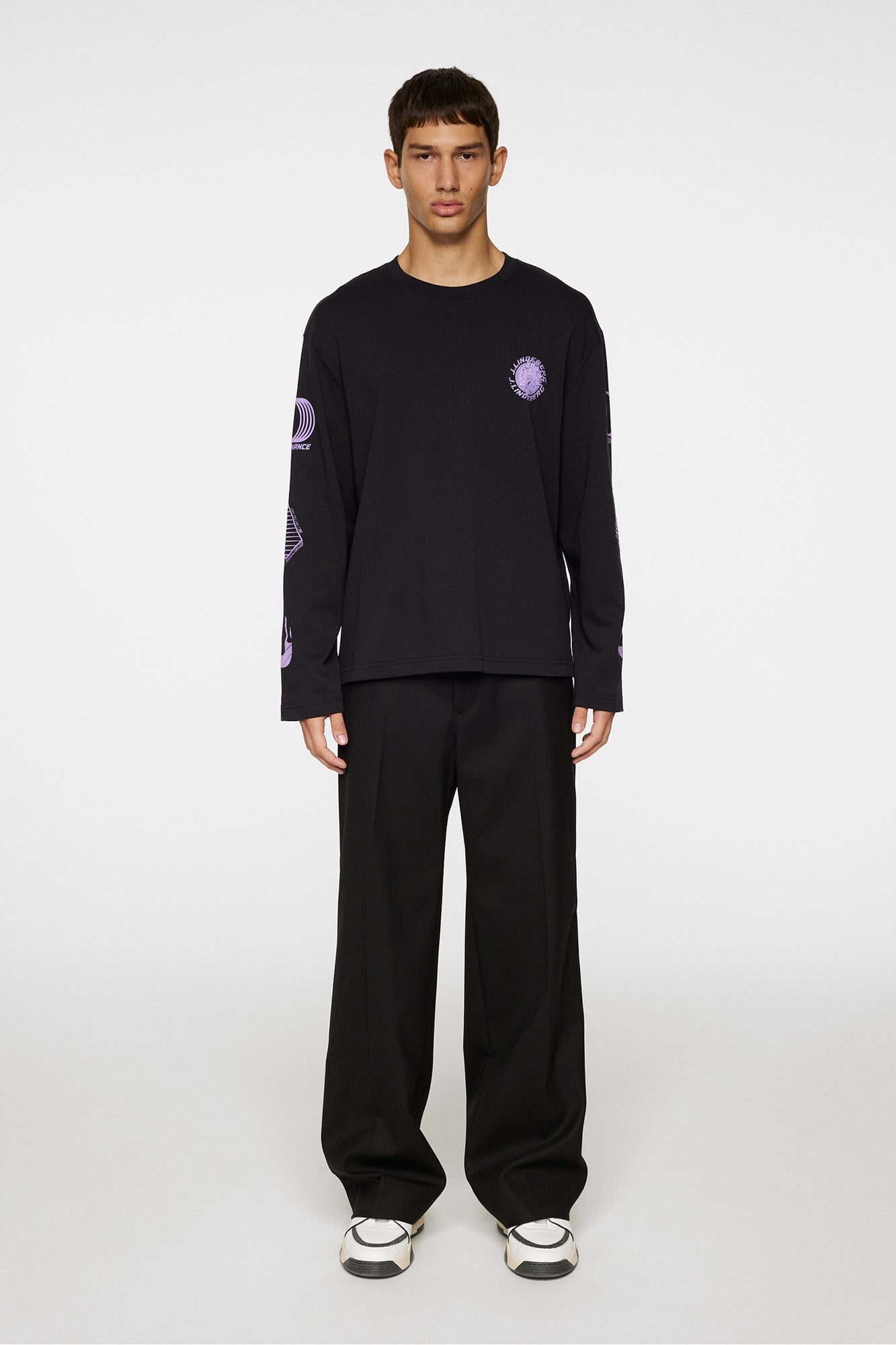 Men | Walsh Ls Print T-Shirt | Black