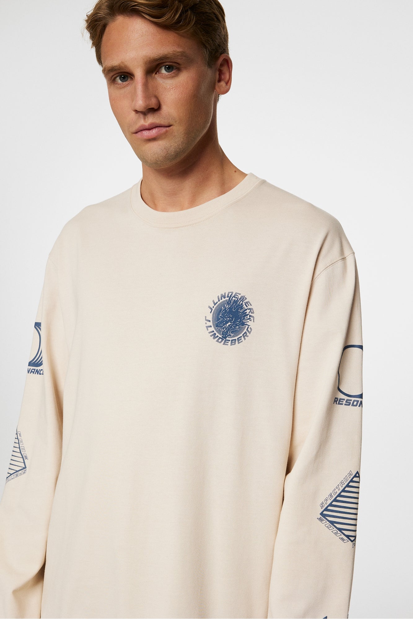 Men | Walsh Ls Print T-Shirt | Moonbeam