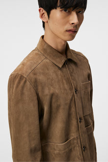 Men | Walt Suede Overshirt | Walnut