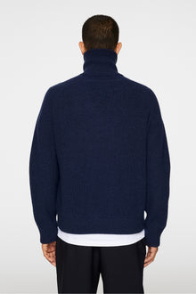 Men | Wilmer Quarter Zip Knit | JL Navy