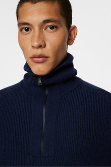 Men | Wilmer Quarter Zip Knit | JL Navy