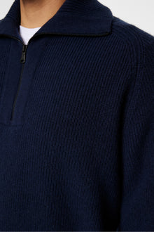 Men | Wilmer Quarter Zip Knit | JL Navy