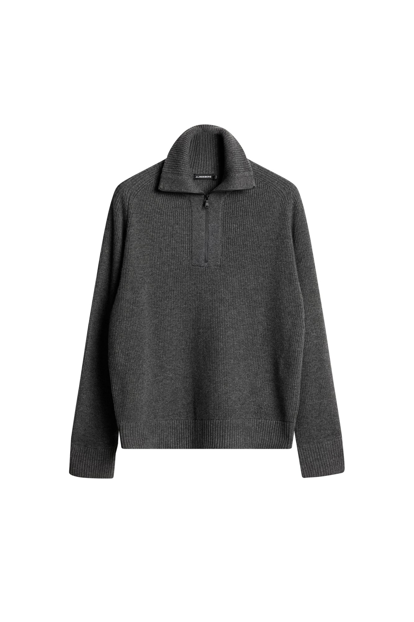 Men | Wilmer Quarter Zip Knit | Mid Grey Melange