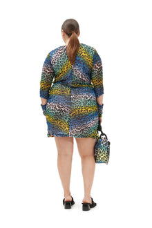 Mesh Cutout Mini Dress | Multicolour