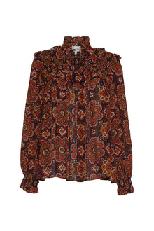 Michelle Blouse | Scarf Medallion Chai Tea