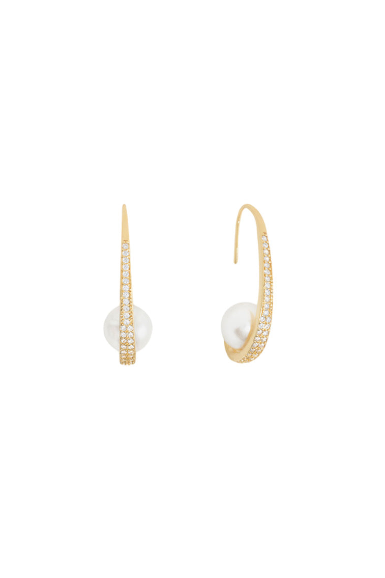 Shashi Michelle Earrings | Gold / Pearl