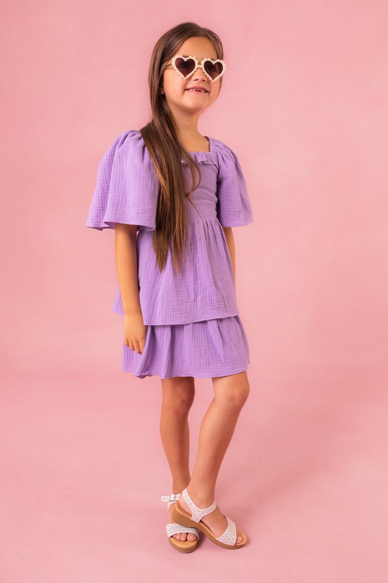 Girls | Mini Iris Dress | Purple