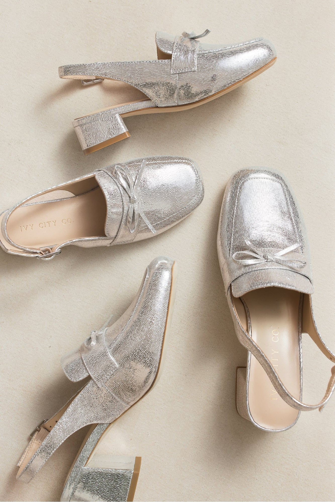 Girls | Mini Ivy Bow Loafer | Silver