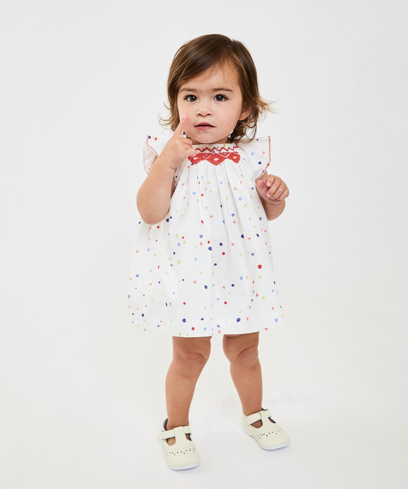 Girls | Betty Baby Dress | White/Multi