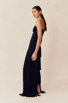 Mono Fringe Skirt | French Navy
