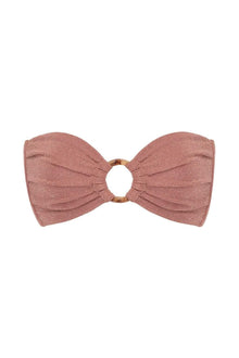 Tori Bandeau Bikini Top | Mauve Sparkle