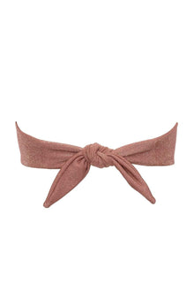 Tori Bandeau Bikini Top | Mauve Sparkle