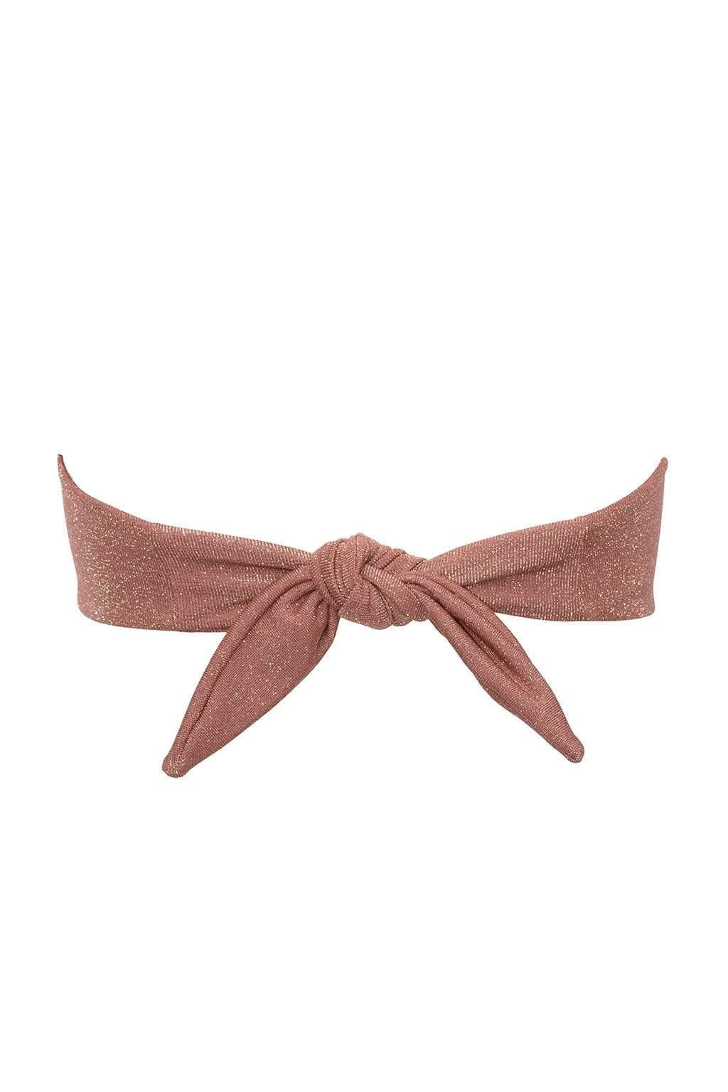 Tori Bandeau Bikini Top | Mauve Sparkle