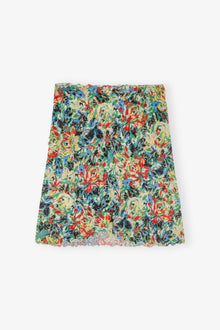Multicolor Mesh Wrap Skirt | Multicolour