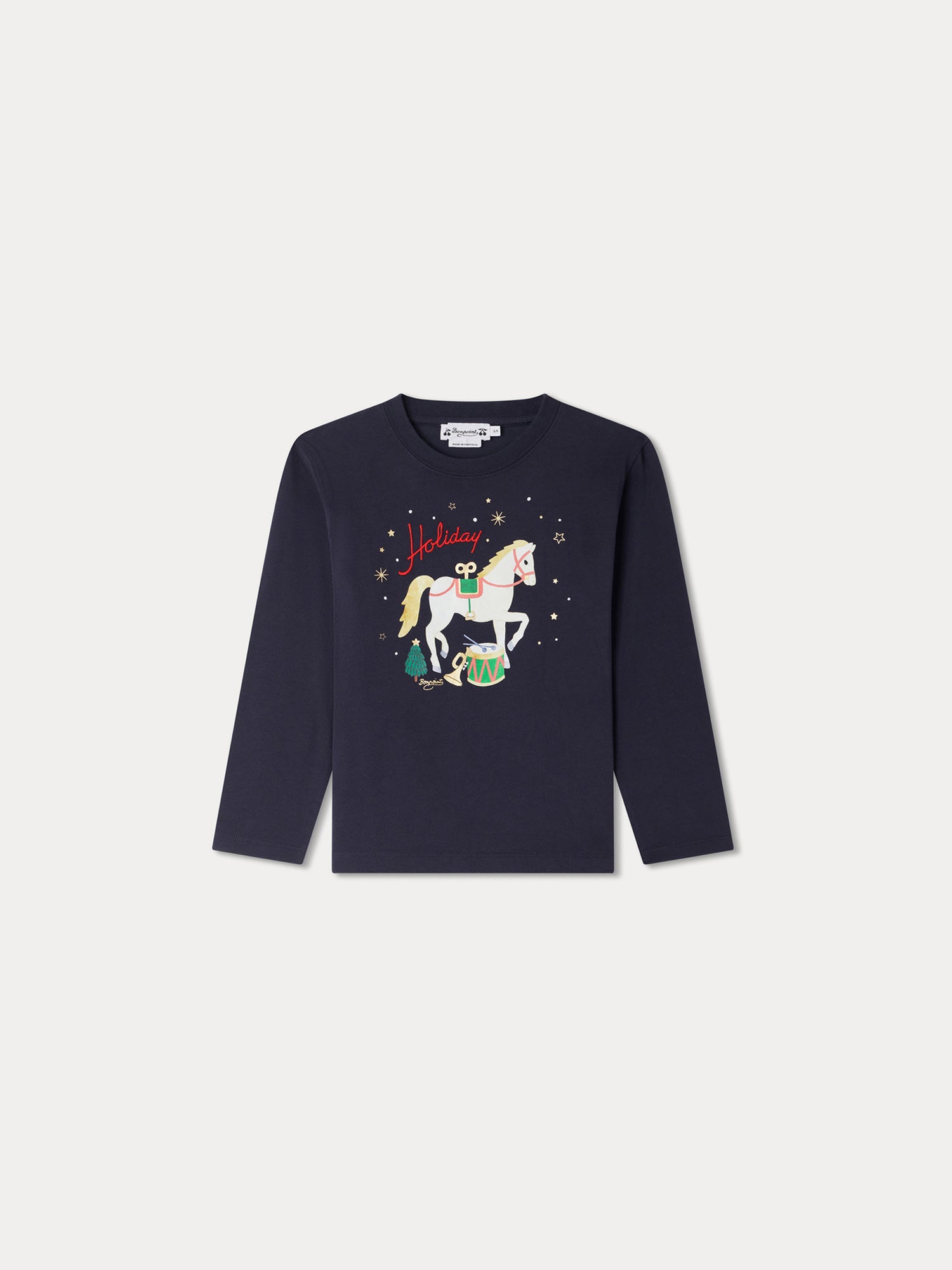 Boy | Tadda Horse Print T Shirt | Navy