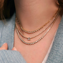 14Kt Yellow Gold Diamond Paperclip Tennis Necklace 1.17 Ct | Yellow Gold