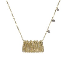 Yellow Gold And Diamond Mama Necklace | Yellow Gold