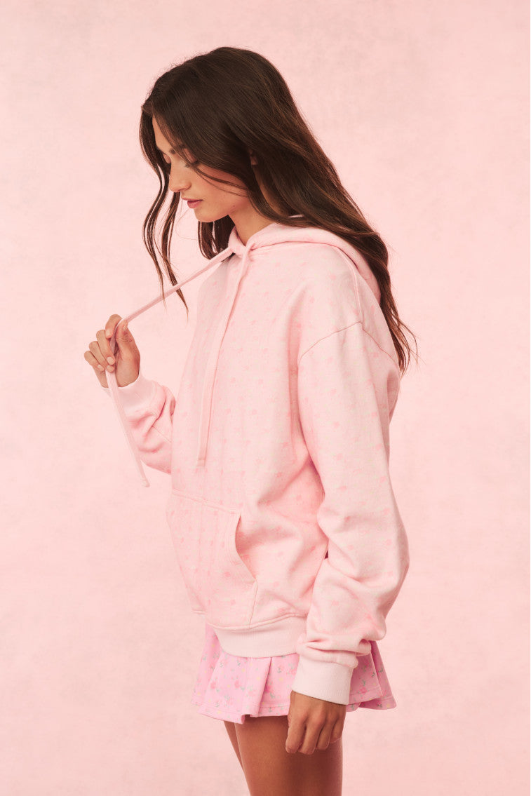 Nacova Floral Cotton Hoodie | Ibiza Sunset