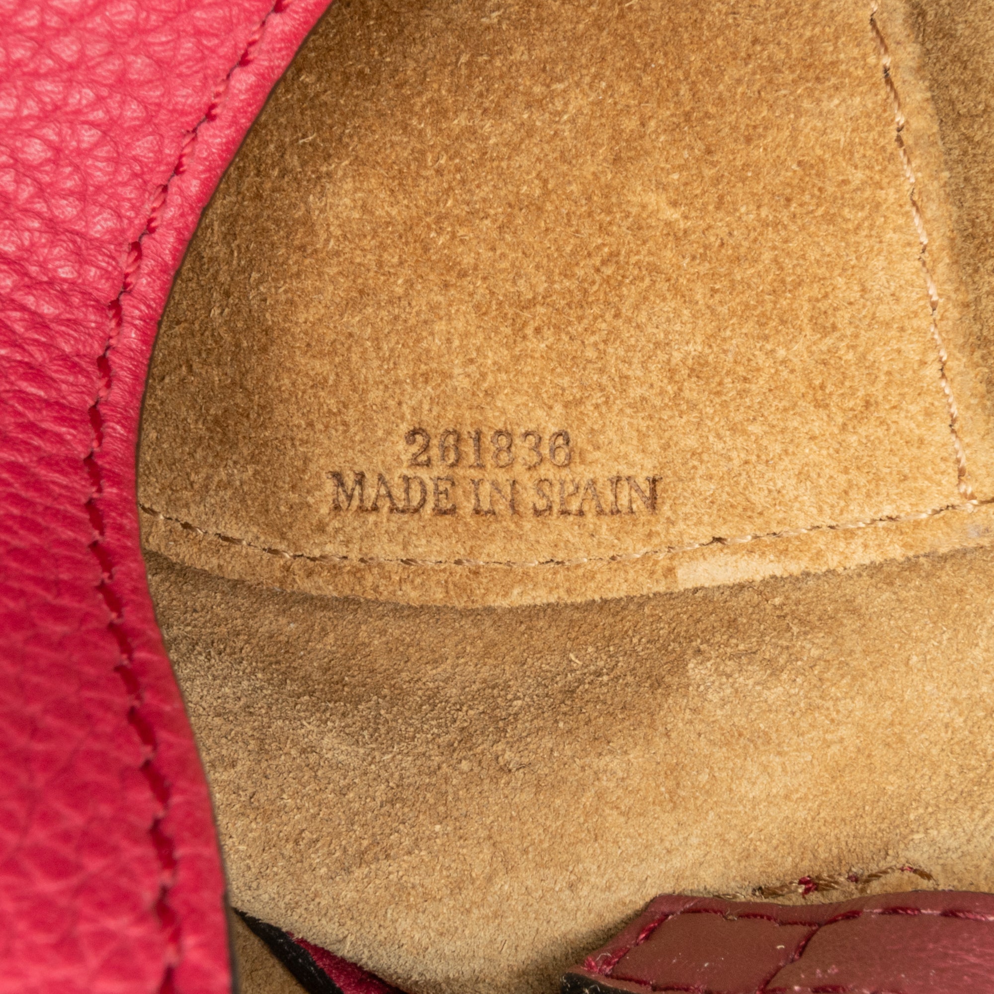 Loewe | Pre-Owned Mini Leather Gate Bag | Red