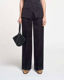 Lanai Tailored Tech-Satin Pants | Black